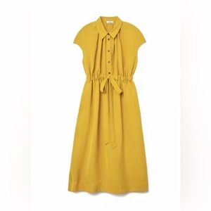 CO x Goop Linen Yellow Dress